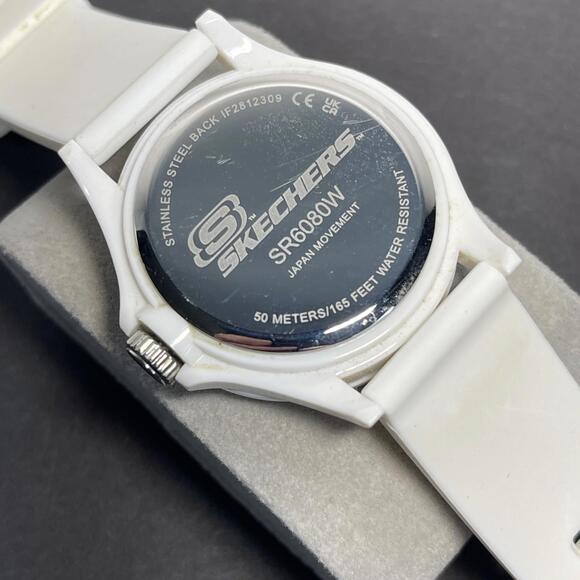 Skechers White Watch & Band Unisex 40mm SR6080W Water Resistant New Battery - Picture 5 of 8